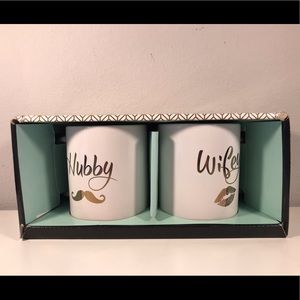 NEW Hubby Wifey Coffee Mug Set His and Hers Couple